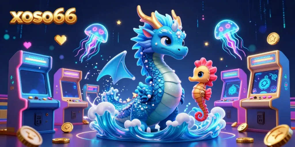Experience thrilling gaming with xoso66, featuring vibrant characters and casino elements.
