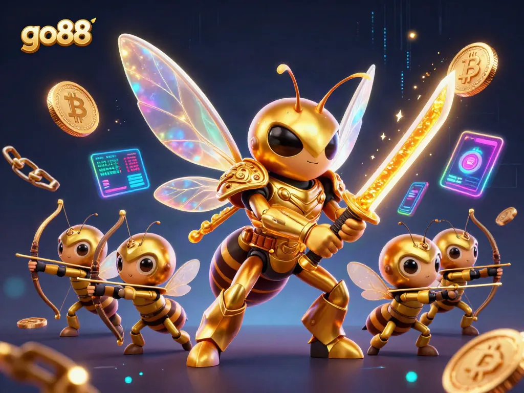 Engage with go88's immersive casino world featuring captivating characters and crypto elements.