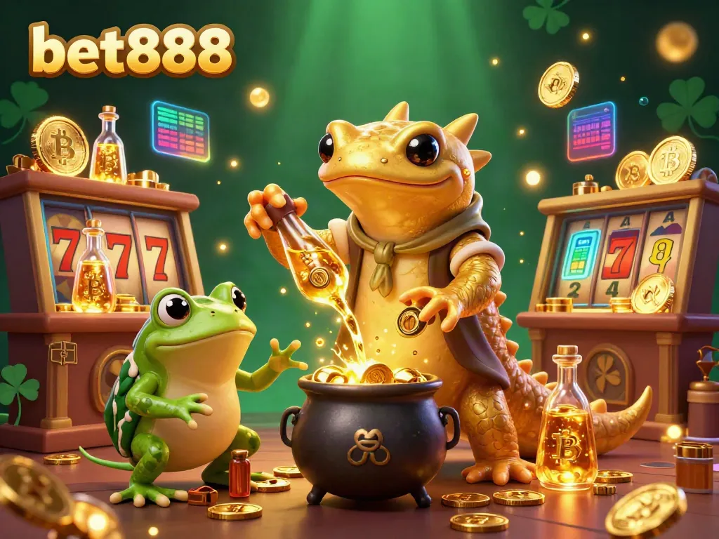 Experience engaging gaming thrills with bet888 in this colorful, dynamic casino scene.