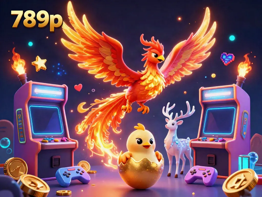Experience thrilling gameplay with 789p, depicted in an ultra-detailed 3D illustration featuring vibrant casino elements and mythical creatures.
