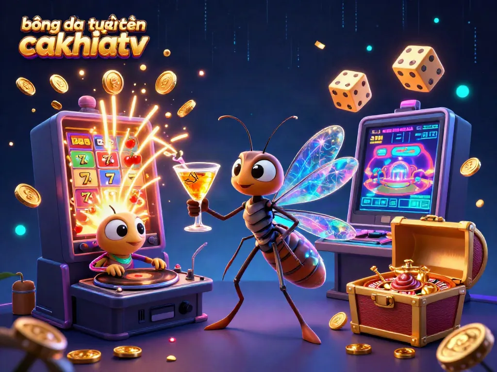 Bóng đá trực tuyến cakhiatv showcases thrilling casino action with unique characters and lively elements.