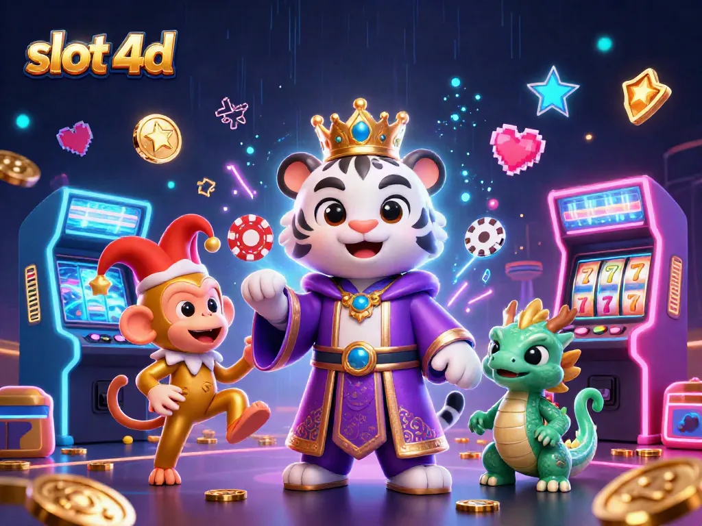 Slot 4D menghadirkan petualangan judi dengan karakter menarik di kasino digital, menunjukkan keseruan bermain slot.
