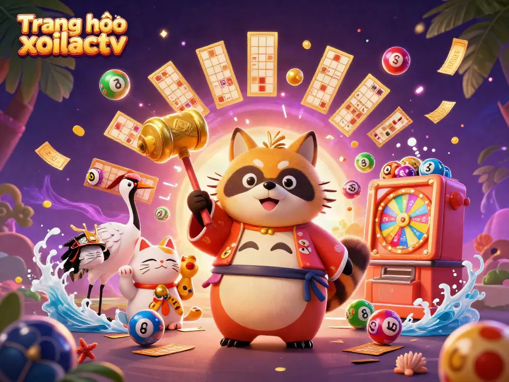 Xoilac TV brings jackpot excitement with colorful characters and vibrant lottery elements for serious players.