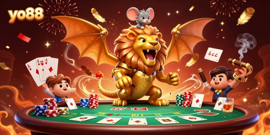 Feeling the excitement of yo88 as players win big at a vibrant poker table.