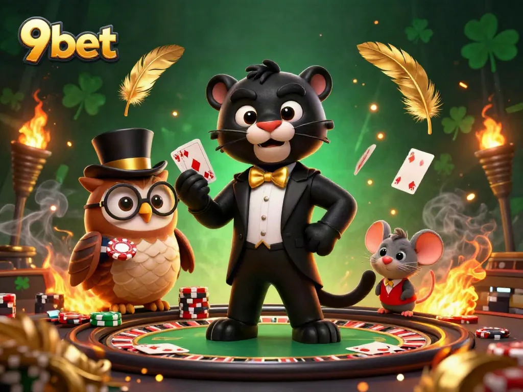Experience vibrant wins with 9bet's playful live casino characters in an engaging atmosphere.