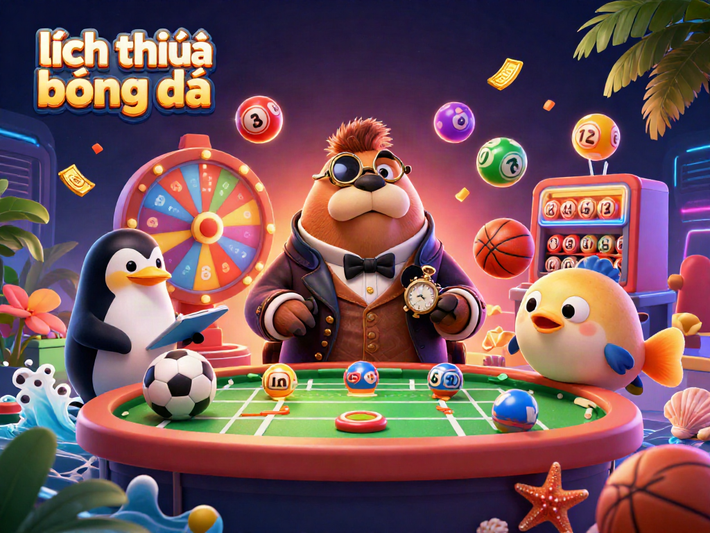 Engage with lịch thi đấu bóng đá at a lively betting game featuring colorful elements and animated characters.