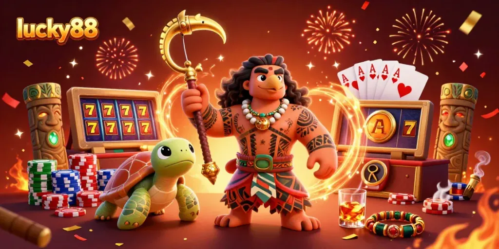 Experience thrilling gameplay with lucky88 slot featuring colorful lucky 7s and dynamic characters.
