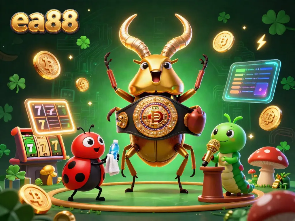 Engage with the thrilling atmosphere of ea88 trang chủ featuring vibrant characters and slot reels in a casino setting.