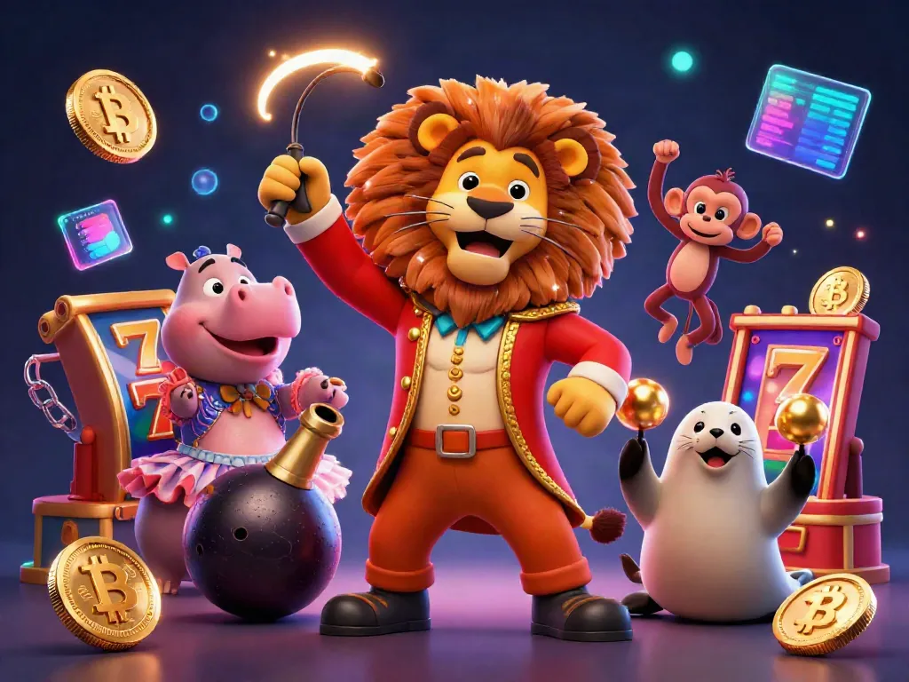 Play exciting slots at polostoto featuring colorful characters, vibrant symbols, and digital currency elements.