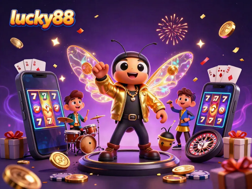 Experience the excitement of lucky88 in this vibrant casino scene with thrilling game elements.